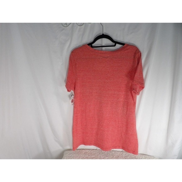 Old Navy Womens Pink Boston Red Sox V Neck Short Sleeves T Shirt Size Large - Picture 2 of 6